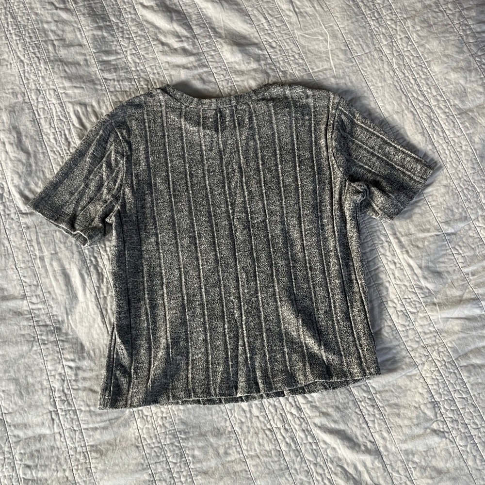 Zara Knit Ribbed Tee - Picture 2 of 3